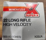 Vintage Ammo 22lr Winchester Super X High Velocity 1 Brick 10 boxes 500rds - 2 of 5