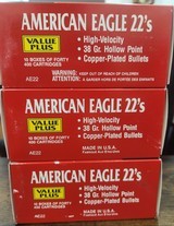 Vintage American Eagle 22lr Copper Plated 3 Bricks 30 boxes 1200rds - 3 of 6