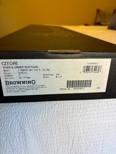 Browning Citori Hunter 410 28