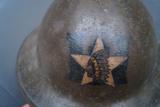 World War One US Army Doughboy Helmet 2nd Division Painted - 2 of 3