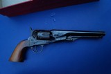 Early Uberti Colt Model 1861 Navy Reproduction Revolver by Replica Arms with Iron Straps, Fluted Cylinder & Orig. Box - 3 of 3