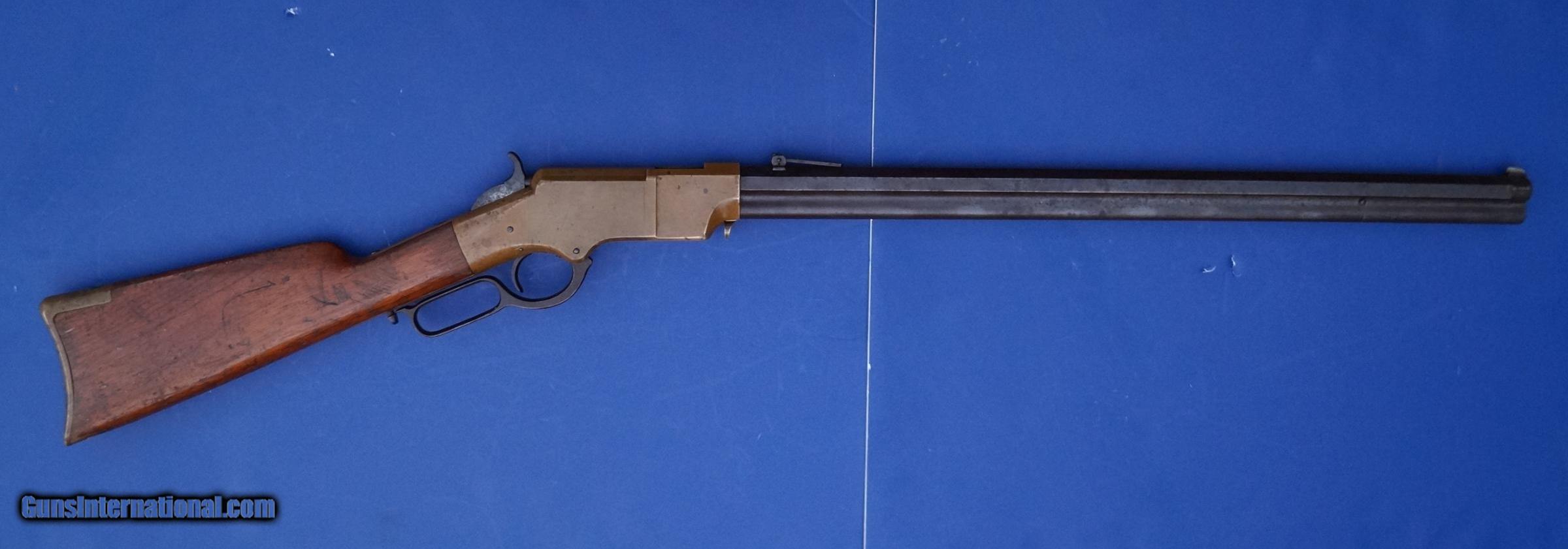 Untouched Henry Rifle, 38XX Range, Martially Marked with Original Hickory  Cleaning Rods