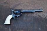 Engraved Colt Single Action Army Revolver Miniature, Serial No. 20 by Aldo Uberti Gold Wire Inlays - 3 of 11