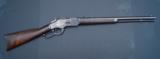 Winchester 1873 Semi-Deluxe Short Rifle with Case Colored Receiver w/Factory Letter - 1 of 20
