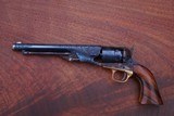 Fancy Engraved, Gold Inlayed Colt 1860 Army Revolver Miniature by Uberti - 2 of 19