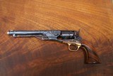 Fancy Engraved, Gold Inlayed Colt 1860 Army Revolver Miniature by Uberti - 12 of 19
