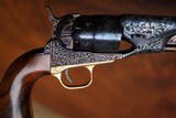 Fancy Engraved, Gold Inlayed Colt 1860 Army Revolver Miniature by Uberti - 4 of 19