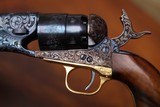 Fancy Engraved, Gold Inlayed Colt 1860 Army Revolver Miniature by Uberti - 3 of 19