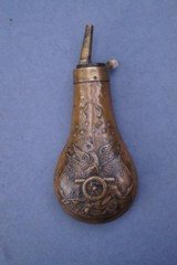 Original Civil War Era Powder Flask w/slanted spout for Colt 1851 Navy, 1860 Army, 1861 Navy Percussion Revolvers - 2 of 14