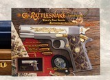 Colt Legacy Edition Rattlesnake 1911, by America Remembers. NIB! Rare!W/wood/glass display case, cert. of authenticity, - 15 of 17
