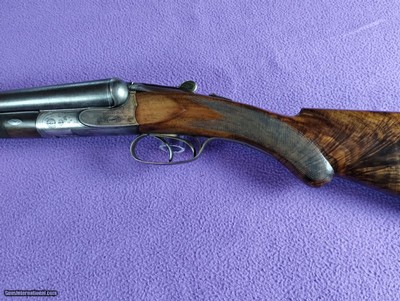 Charles Daly, Prussian Lindner 12 gauge with beautiful, original Damascus barrels
