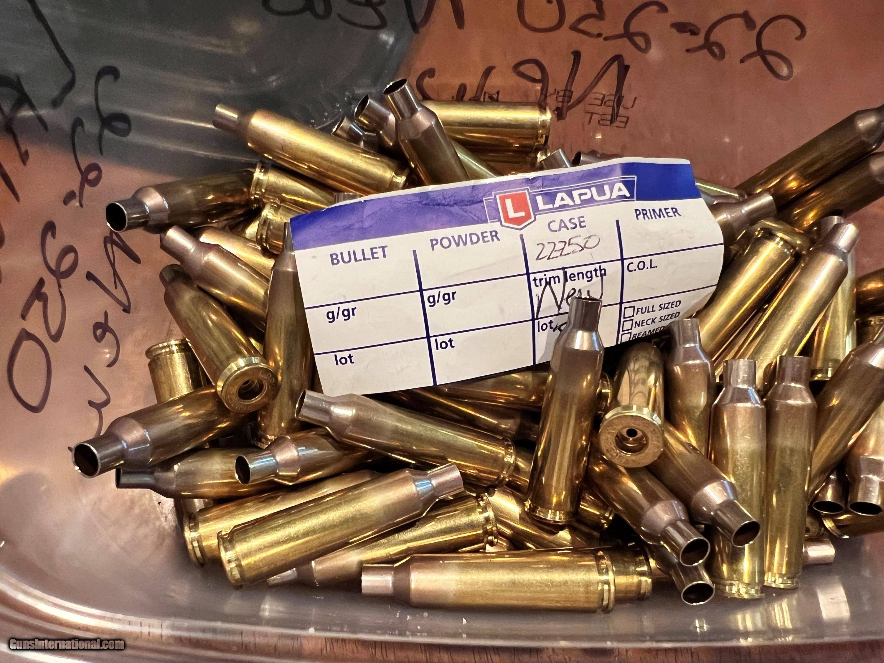 Lapua 22-250 Brass