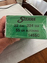 Sierra BlitzKing Bullets 22 Caliber (224 Diameter) 55 Grain Boat Tail