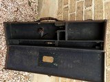 Early SXS makers shotgun case, Leather & wood - 2 of 6