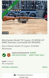 WINCHESTER 25 WSSM Model 70 COYOTE LAMINATE- SUPER RARE - 15 of 17