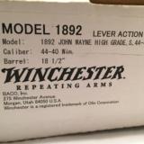 Winchester John Wayne "High Grade" 1892 Carbine 44-40 CAL - 18 of 20