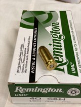 40 S&W  Remington 180 Grain Grain Full Metal Jacket - Brass Case Boxer Primed - 1 of 1