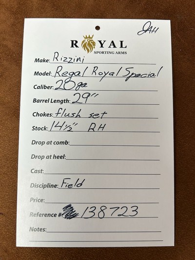 Rizzini Regal Royal Special 20GA 29" | 138723 - Image 12 of 15