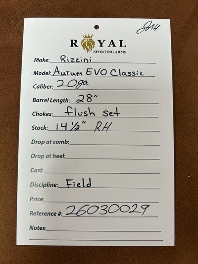 Rizzini Aurum EVO Classic 20GA 28