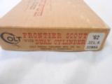 Colt Frontier Scout Single Action "62 with 2 Cyliners .22Mag/.22LR Original Box Unfired Condition - 13 of 13