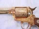 Engraved Gold Plated "Texas Cattleman Assn." CommemorativeColt Army SA 44-40 - 7 of 15