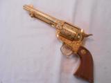 Engraved Gold Plated "Texas Cattleman Assn." CommemorativeColt Army SA 44-40 - 3 of 15