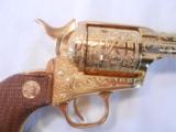 Engraved Gold Plated "Texas Cattleman Assn." CommemorativeColt Army SA 44-40 - 5 of 15