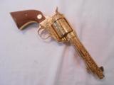 Engraved Gold Plated "Texas Cattleman Assn." CommemorativeColt Army SA 44-40 - 2 of 15