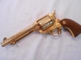Engraved Gold Plated "Texas Cattleman Assn." CommemorativeColt Army SA 44-40 - 4 of 15