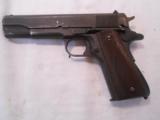 WWII U.S. ARMY ITHACA M1911A1 ISSUED: 1944 W/ORIGINAL ARMY LEATHER HOLSTER - 1 of 14