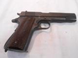 WWII U.S. ARMY ITHACA M1911A1 ISSUED: 1944 W/ORIGINAL ARMY LEATHER HOLSTER - 6 of 14