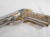 COLT NICKEL MK IV SERIES 70 GOVT MODEL .45 AUTO WITH 10K GOLD AND SILVER GRIPS - 11 of 12