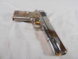 COLT NICKEL MK IV SERIES 70 GOVT MODEL .45 AUTO WITH 10K GOLD AND SILVER GRIPS - 5 of 12