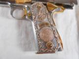 COLT NICKEL MK IV SERIES 70 GOVT MODEL .45 AUTO WITH 10K GOLD AND SILVER GRIPS - 8 of 12