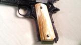 UNIQUE ENGRAVED COLT 1911 .45 ACP WITH GIRAFFE BONE GRIPS SN: 13827 - 3 of 15