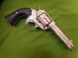 1904 HEAVILY ENGRAVED COLT BISLEY .45 CAL SINGLE ACTION WITH COLT LETTER - 2 of 15