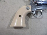 COLT 2ND GEN SAA ,.38SPL, 4 3/4" BARREL, NICKEL FINISH, FAUX IVORY GRIPS MFG:1958 - 7 of 15