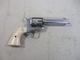 COLT 2ND GEN SAA ,.38SPL, 4 3/4" BARREL, NICKEL FINISH, FAUX IVORY GRIPS MFG:1958 - 1 of 15