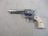 COLT 2ND GEN SAA ,.38SPL, 4 3/4" BARREL, NICKEL FINISH, FAUX IVORY GRIPS MFG:1958 - 2 of 15