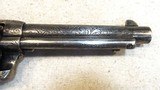 Antique Texas Shipped Factory Engraved Nickel S.A.A. .45LC Revolver5 1/2