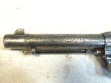 Antique Texas Shipped Factory Engraved Nickel S.A.A. .45LC Revolver5 1/2