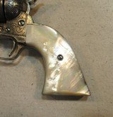 Antique Texas Shipped Factory Engraved Nickel S.A.A. .45LC Revolver5 1/2