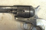 Antique Texas Shipped Factory Engraved Nickel S.A.A. .45LC Revolver5 1/2
