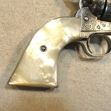 Antique Texas Shipped Factory Engraved Nickel S.A.A. .45LC Revolver5 1/2