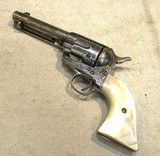 Antique Colt Factory Engraved Black Powder Frame Frontier Six Shooter S.A.A, .44-404 3/4