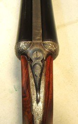 Charles Boswell London SXS Pigeon II 12 GA. Sidelock Shotgun30” non-ejector solid rib 2 3/4” barrels, IC Fixed chokes, Original Cased - 15 of 15