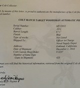 U.S. PROPERTY NAVY SHIPPED Colt 1st Series Woodsman - 2 of 15