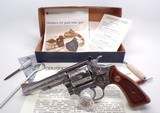 SMITH & WESSON 22/32 STAINLESS KIT GUN MODEL 63 FACTORY ENGRAVED ORIGINAL BOX LETTER - 1 of 15