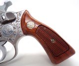 SMITH & WESSON 22/32 STAINLESS KIT GUN MODEL 63 FACTORY ENGRAVED ORIGINAL BOX LETTER - 4 of 15