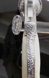 J FRAME MODEL 60 EUROPEAN ENGRAVED OAKLEAF MOTIFF GOLD WIRE INLAY - 10 of 13